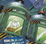 Dr. Light Captured in a capsule.