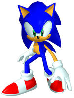 Early concept artwork of Sonic the Hedgehog in Sonic Heroes