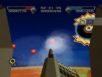 Shadow using a GUN turret in the Shooting Gallery, in Circus Park