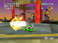 Team Chaotix's Remote Power Attack, the Fireball.