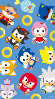 Mobile wallpaper for the Sonic series' 32nd anniversary