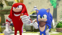 SB S1E30 Knuckles mad Sonic glad
