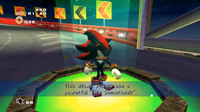 Shadow obtaining the Flame Ring, from the 2012 remaster of Sonic Adventure 2