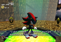 Shadow obtaining the Ancient Light in Sonic Adventure 2