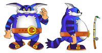 Sonic big the cat color art by residentlilly