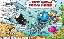 The Forty Fathom Freedom Fighters charging at , from .