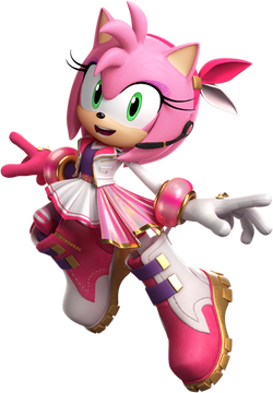 Amy Rose Classic Outfit Render, pink Sonic character transparent