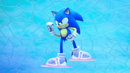 Grim shoes and gloves allowing Sonic to create energy platforms.