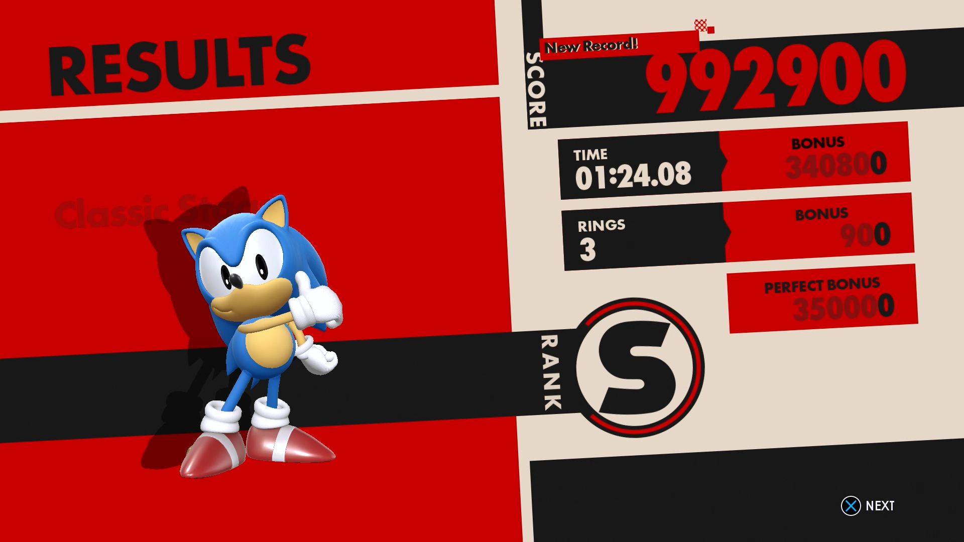 sonic generations 3ds s rank silver