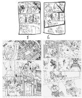 Pages 5–6 layouts and inks. Art by Jeff Axer.