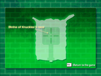 Map of the Mystic Ruins with the Shrine of Knuckles' race 3,000 years ago.