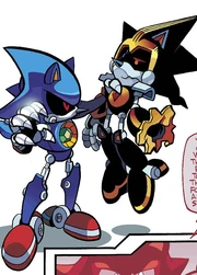 The new Metal Sonic holding Shard by the neck, from .
