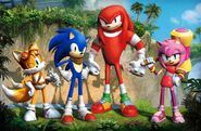 La primera imagen de la serie official, noten los brazos de Sonic