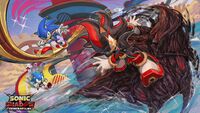 Artwork posted to the official Sonic the Hedgehog Twitter account. Artwork by KornArt.