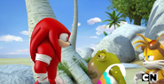 Tails giving Og to Knuckles