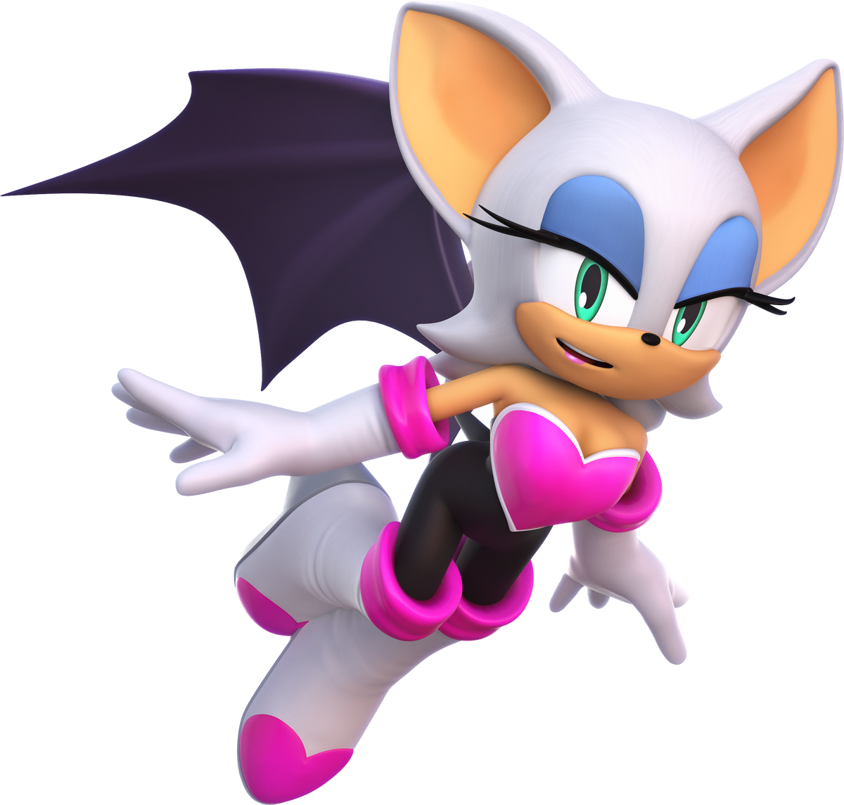 Sonic the Hedgehog Genesis-styled Modern Shadow Rouge and 