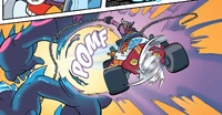 Eggman and Axel destroy a Dark Gaia Titan, from .