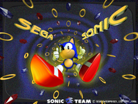 Sonic Team 3D wallpaper 1996 rings