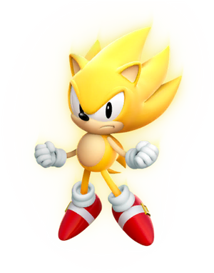 Super Sonic utilizando su poder, Sonic 2