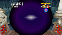 The orb switch's effects receding with strange black on the edges. This occured on the PlayStation 2 version of the game.