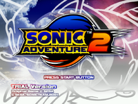 SonicAdventure2Trialversion title