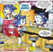 Sonic and Uncle Chuck's reunion in the comics