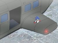 Sonic jumps on plane wing