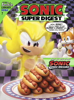 Sonic, o porco-espinho, cachorro Chili Dog, queijo Sonic Boom