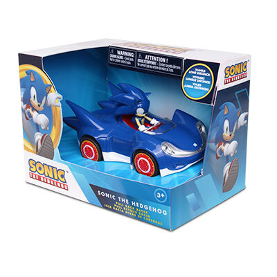 NKOK Official Sonic The Hedgehog Movie Toys | Sega Racing Pull Back Speed  Racer | Large Size Toy Car- Blue