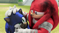 SB S1E25 Sonic question Knuckles