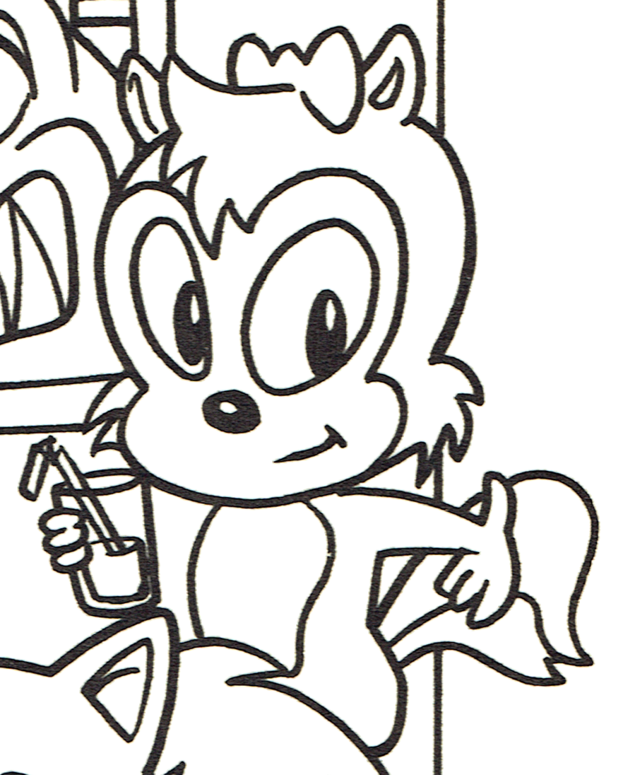 sally acorn coloring pages