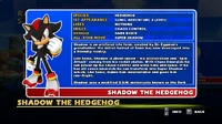 Shadow's profile in Sonic & Sega All-Stars Racing.