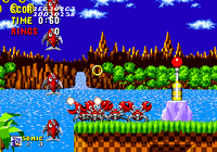 Numerous Badniks set around Green Hill Zone.