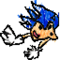 Chao drawing of Sonic