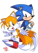 Artwork by Yasushi Yamaguchi in commemoration of the 30th anniversary of Sonic 2.