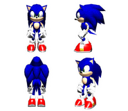 Wczesne modele Sonica z Sonic Adventure