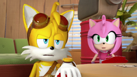 Amy looking at Tails