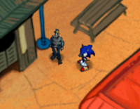 Sonic dropping off the official in Station Square.