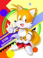 Artwork by Yasushi Yamaguchi in commemoration of the 25th anniversary of Sonic 2.