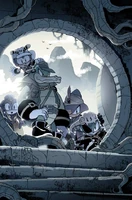 Page one colors. Art by Adam Bryce Thomas. Inks by Jim Amash. Colors by Matt Herms.