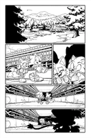 Page five inks. Art by Evan Stanley.