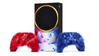 Xbox One console and furry controllers