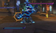 Dark Guardian's size in comparison to Sonic the Werehog.