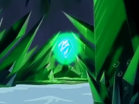 The Chaos Emerald located on the Floating Island.