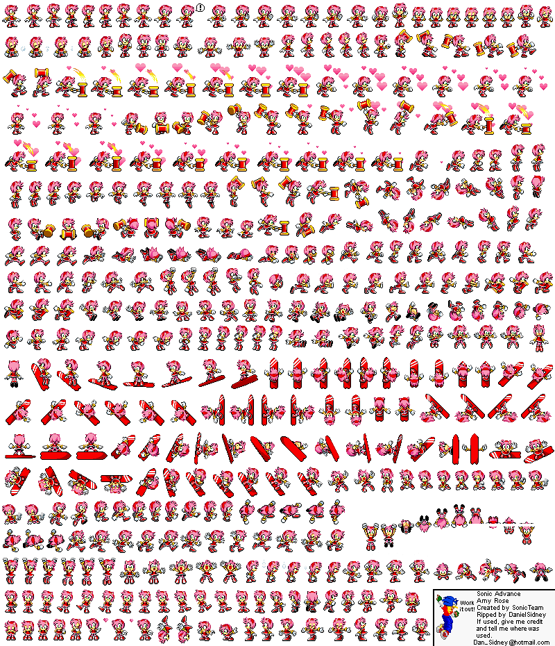 sonic sprite grid