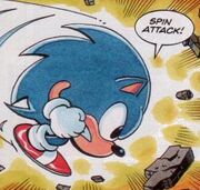 Sonic Spin Attack the Comic