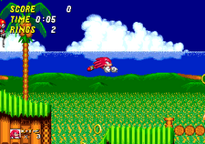 Emerald Hill Knuckles in Sonic 2