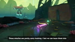 The first encounter with the Eggman Mech in Creeper Gorge.