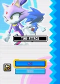 The Time Attack menu, from Sonic Rush.