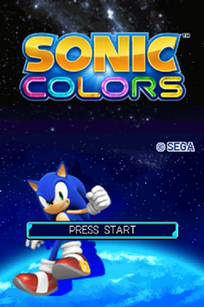 Sonic Colors DS Title screen